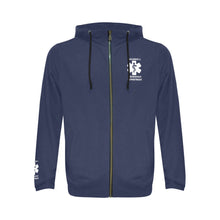 Load image into Gallery viewer, 94/6 poly/spandex ER Block Zip-Up Hoodie Men and Women Sizes
