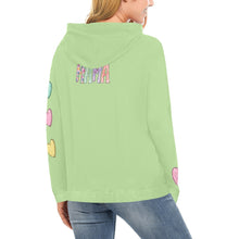 Load image into Gallery viewer, Mama Light GreenF All Over Print Hoodie for Women (USA Size) (Model H13)
