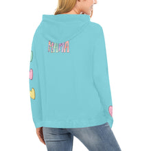 Load image into Gallery viewer, Mama Mint F All Over Print Hoodie for Women (USA Size) (Model H13)
