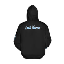 Load image into Gallery viewer, PW Black Cheer Mom Hoodie Full Custom Name, LN, Year All Over Print Hoodie for Women (USA Size) (Model H13)
