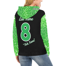 Load image into Gallery viewer, Aces Baseball Hoodie, Name/Last/Nick/Baseball Number All Over Print Hoodie for Women (USA Size) (Model H13)
