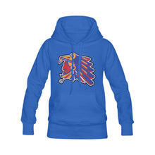 Load image into Gallery viewer, Azteca 50/50 Blue Heavy Blend Hooded Sweatshirt
