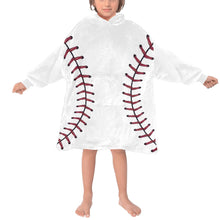 Load image into Gallery viewer, Baseball Mini LastName/Number Blanket Hoodie for Kids
