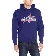 Load image into Gallery viewer, All American 50/50 Name Number Men&#39;s Classic Hoodie (Model H17)
