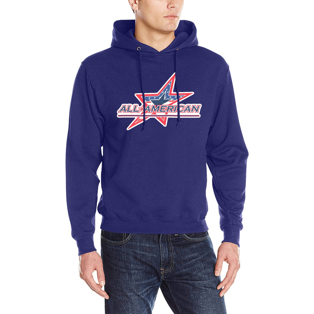 All American 50/50 Name Number Men's Classic Hoodie (Model H17)