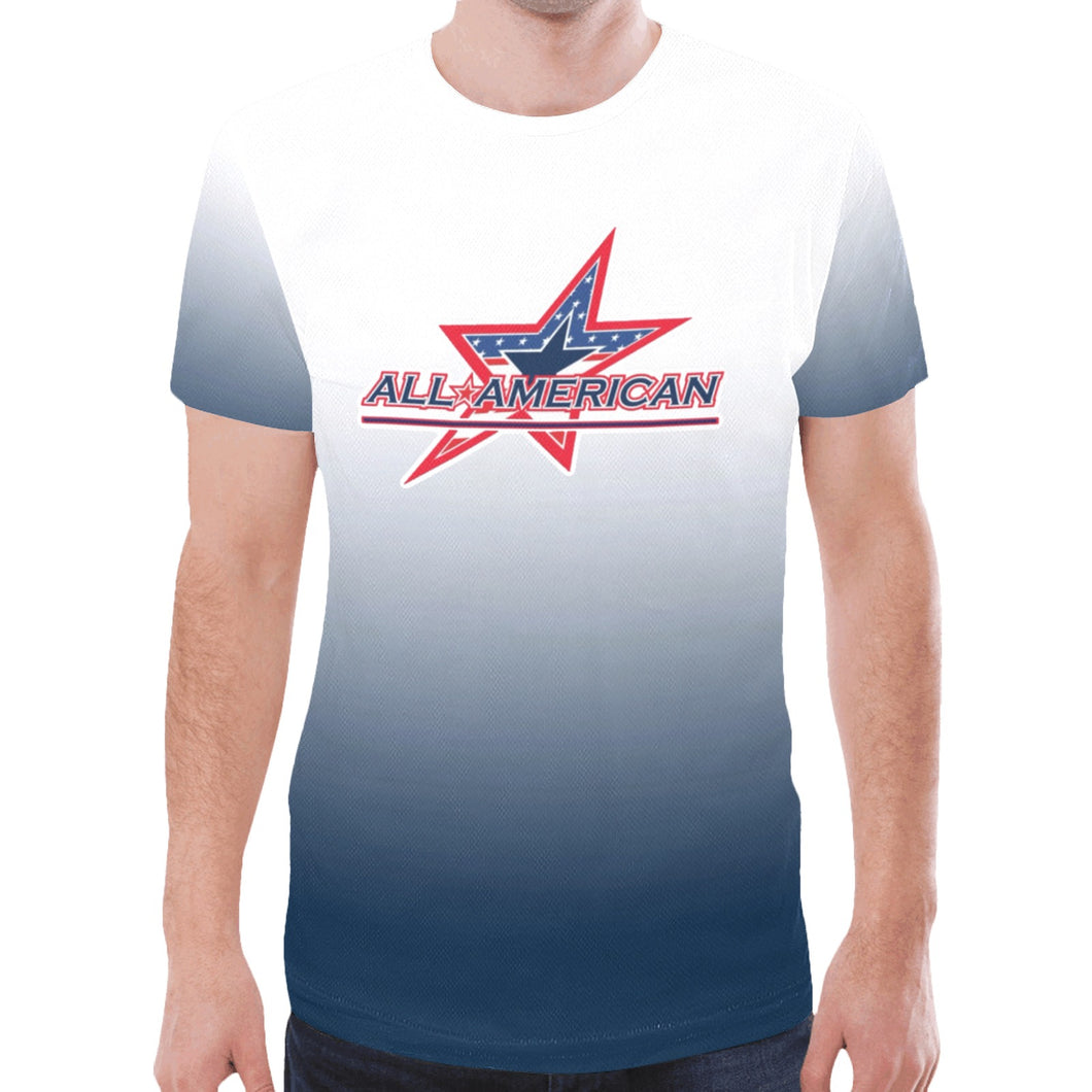 All American Fade Name Number New All Over Print T-shirt for Men (Model T45)
