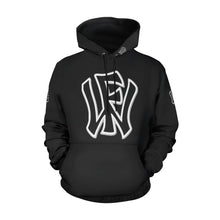 Load image into Gallery viewer, WF Sport Name/Number Black/black All Over Print Hoodie for Men (USA Size) (Model H13)
