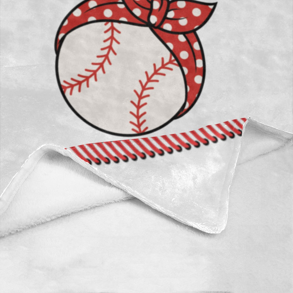 Baseball Bow Blanket Ultra-Soft Micro Fleece Blanket 30''x40''