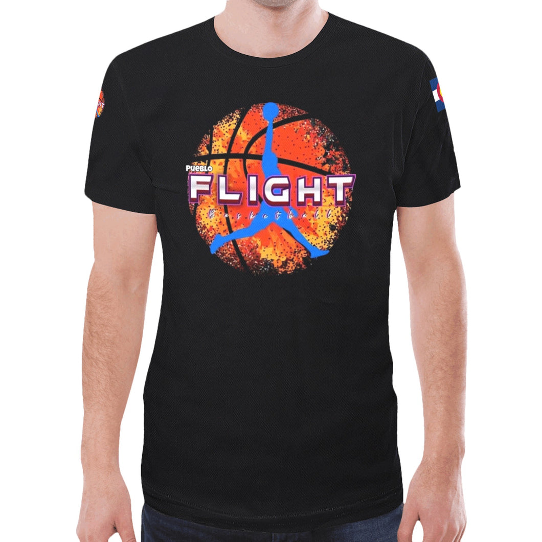 Flight Black Shirt New All Over Print T-shirt for Men (Model T45)