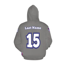Load image into Gallery viewer, Tribe Grey All Over Print Hoodie for Women (USA Size) (Model H13)
