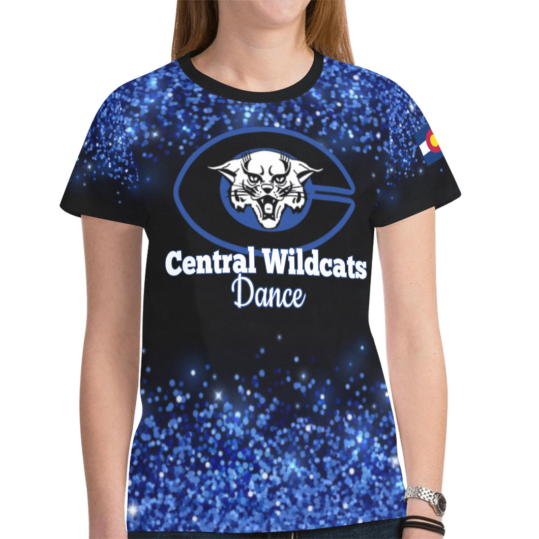 Central Dance Shirt 3 New All Over Print T-shirt for Women (Model T45)