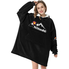 Load image into Gallery viewer, Altitude Sherpa Lined Hoodie Black Blanket Hoodie for Women

