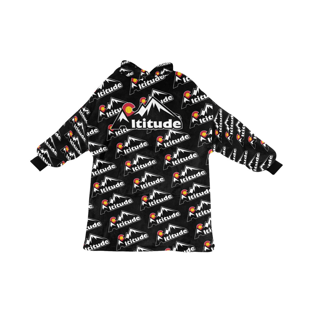 Altitude Sherpa Lined Hoodie 3 Black Pattern Blanket Hoodie for Women