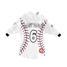 Load image into Gallery viewer, Chaos F Baseball LastName/Number/FirstName Blanket Hoodie for Kids
