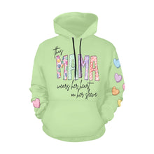 Load image into Gallery viewer, Mama Light GreenF All Over Print Hoodie for Women (USA Size) (Model H13)
