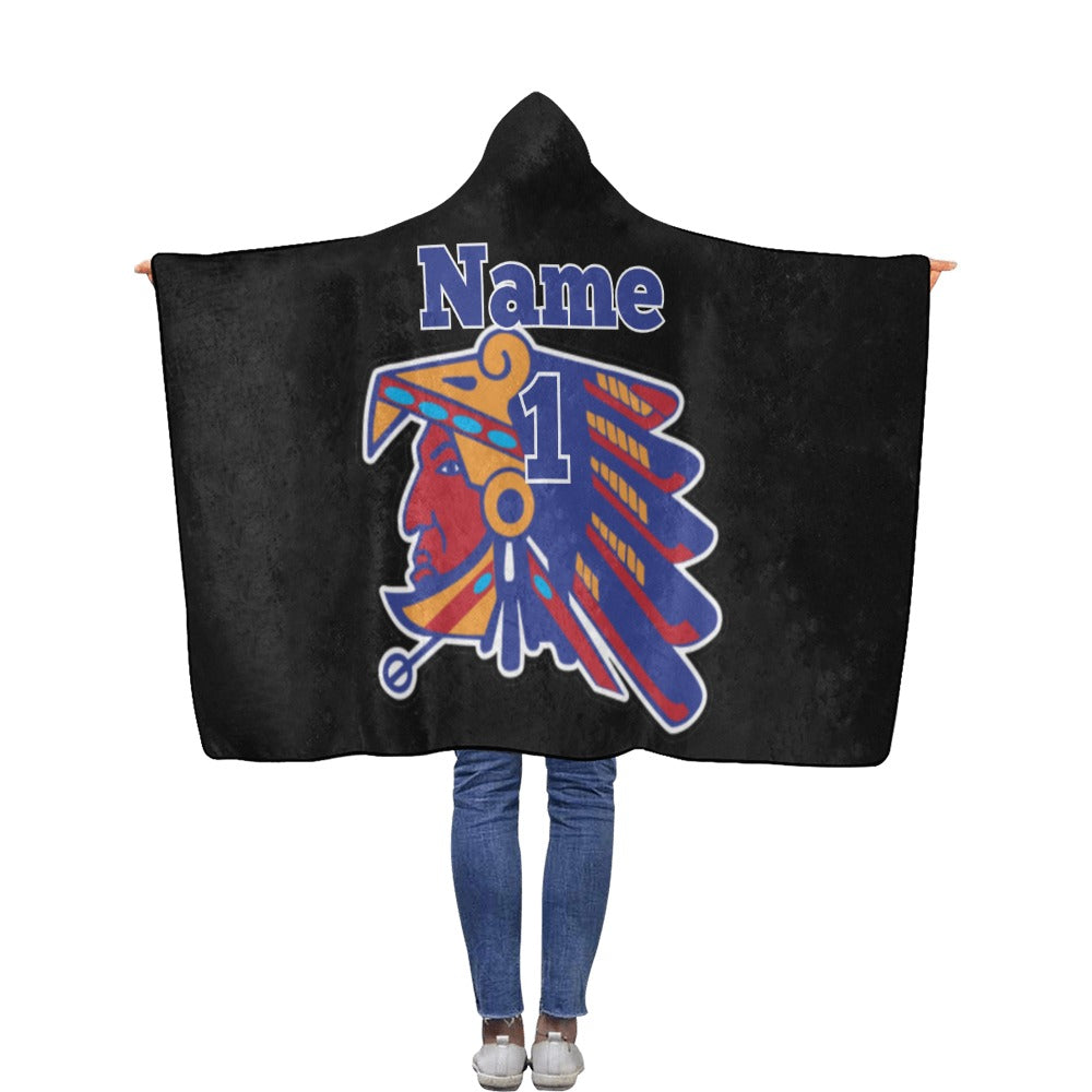 Azteca Hooded blanket Custom 2 Flannel Hooded Blanket 40''x50''