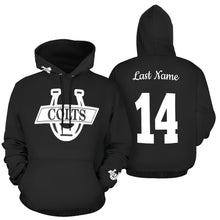 Load image into Gallery viewer, South U Black Name/Number All Over Print Hoodie for Women (USA Size) (Model H13)
