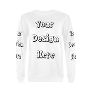 Custom Your Design Here- Female Crew Neck Women's Rib Cuff Crew Neck Sweatshirt (Model H34)