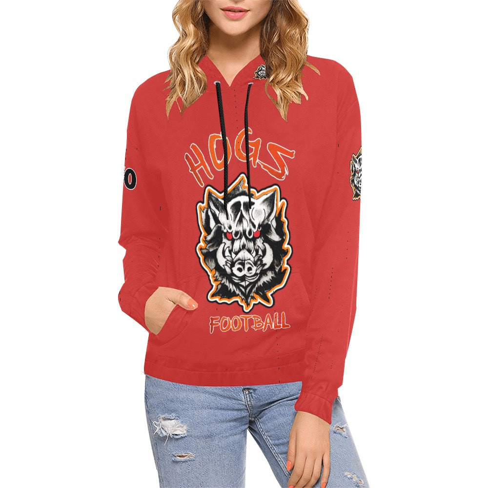 Hogs Hoodie 12 All Over Print Hoodie for Women (USA Size) (Model H13)