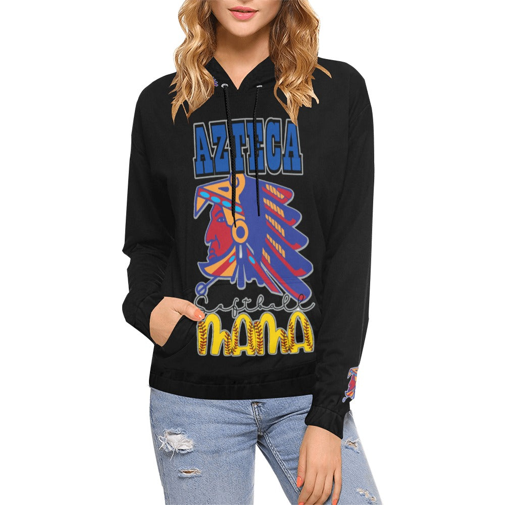 Azteca Women Hoodie Mama All Over Print Hoodie for Women (USA Size) (Model H13)