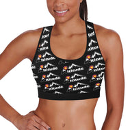 Altitude Sports Bra Pattern Black Women's All Over Print Sports Bra (Model T52)