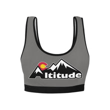 Load image into Gallery viewer, Altitude Sports Bra Grey Women&#39;s All Over Print Sports Bra (Model T52)

