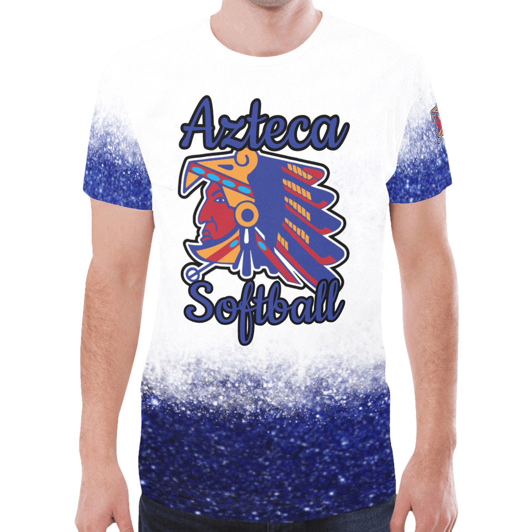 Azteca Male Size Glitter Final New All Over Print T-shirt for Men (Model T45)