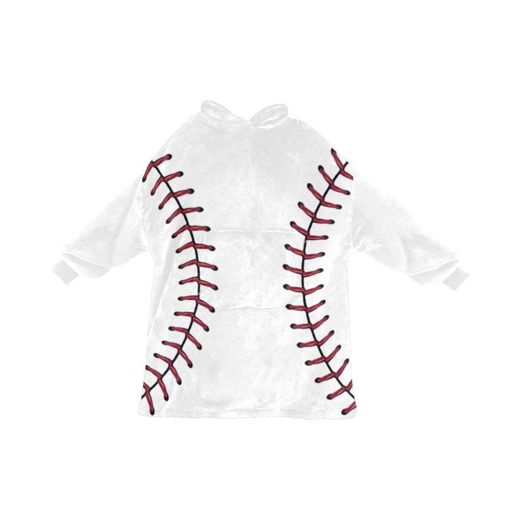 Baseball Mini LastName/Number Blanket Hoodie for Kids