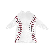 Baseball Mini LastName/Number Blanket Hoodie for Kids