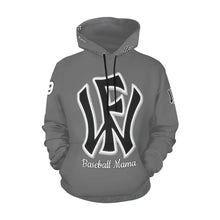 Load image into Gallery viewer, Wow Force Mama Hoodie LastName/FirstName/NickName/Nuimber Grey/White All Over Print Hoodie for Women (USA Size) (Model H13)
