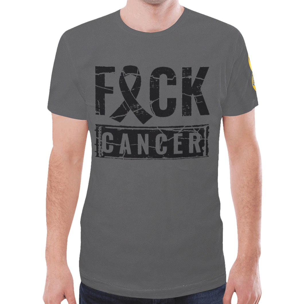 FCK Cancer Dom Grey New All Over Print T-shirt for Men (Model T45)