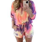 Load image into Gallery viewer, Tie Dye Lounge Wear 2 Piece Short Set
