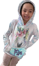 Load image into Gallery viewer, Customized Sequin Glitter Tie-dye Kid Hoodie
