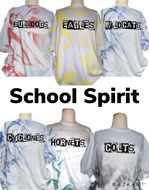 School Spirit Shirts, White/Single Color