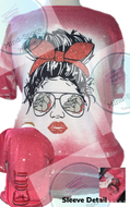Bun Girl, Glitter Bow, Logo Glasses