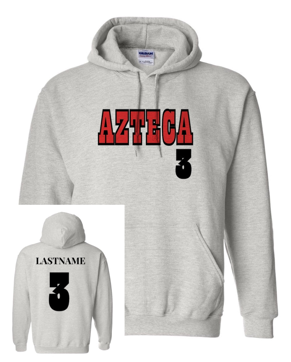 Youth Grey Hoodie Red or Blue Lettering