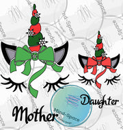 Unicorn Mother Daughter Christmas