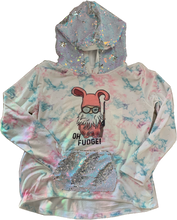 Load image into Gallery viewer, Customized Sequin Glitter Tie-dye Kid Hoodie
