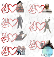 Peace, Love and Horror Bundle Red Digital Download