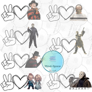 Peace, Love and Horror Black Bundle Digital Download