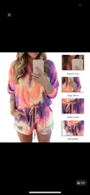 Load image into Gallery viewer, Tie Dye Lounge Wear 2 Piece Short Set
